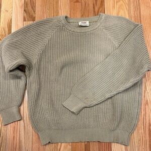 VINTAGE Sisley Men's Tan Crewneck HEAVY Sweater MADE IN ITALY